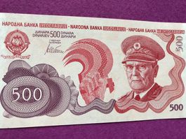*** RAR! Jugoslawien 1990 - 500 Dinara UNC - Josip Broz Tito