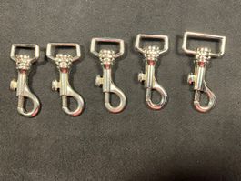 5 Karabinerhaken aus Metall