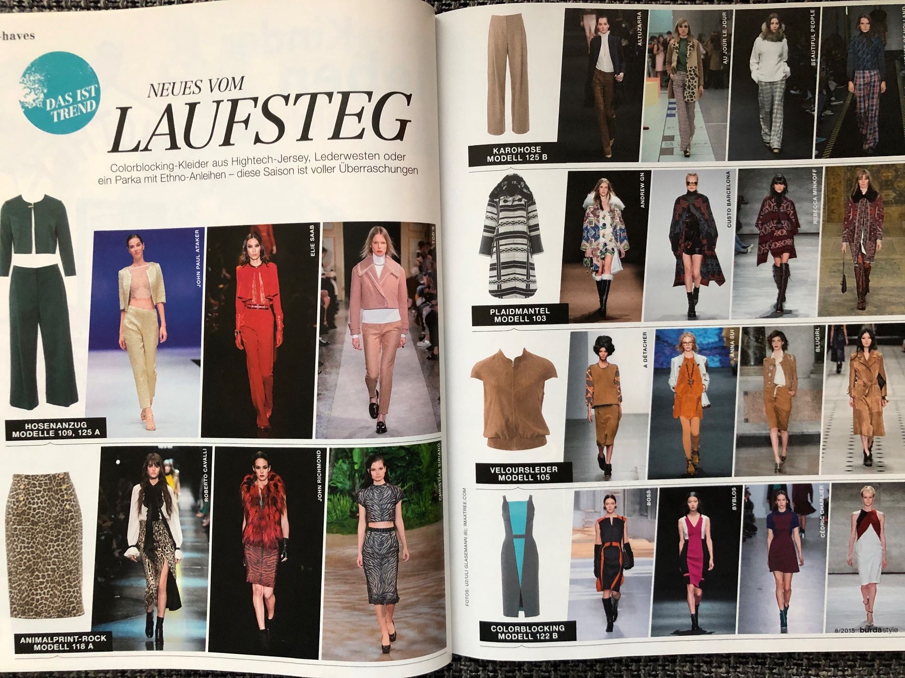 Riviste & Magazine: burda style 8/2015 Schnittmusterheft – Nuovo e nell'imballaggio originale da Langnau am Albis venduto da snla_scc9 5