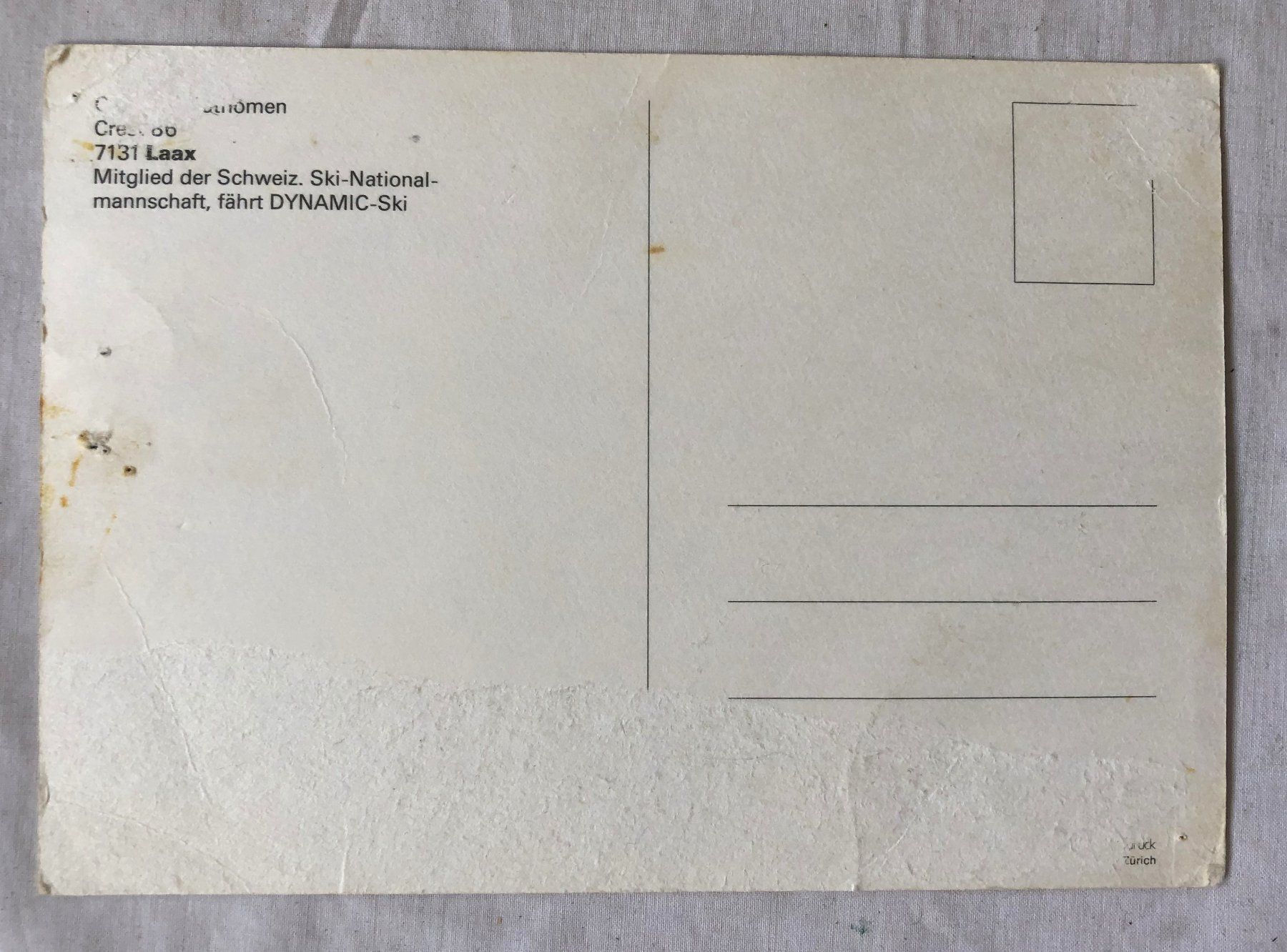 Autografi: Orig. Autogramm - CONRADIN CATHOMEN – Usato da Schaffhausen venduto da durruti 1