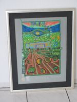 Hundertwasser  Graphik "STRASSE DER ÜBERLEBENDEN" HWG 45