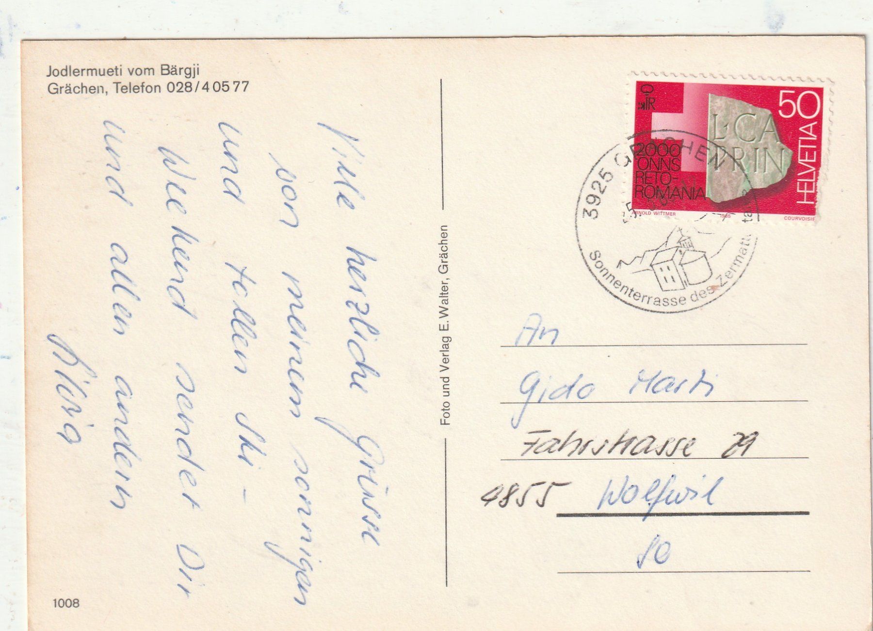 Cartoline postali: Jodlermueti  vom Bärgli – Usato da Lumbrein venduto da made02 1