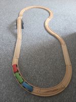 Holzeisenbahn Schienen mit Zugset guter Zustand