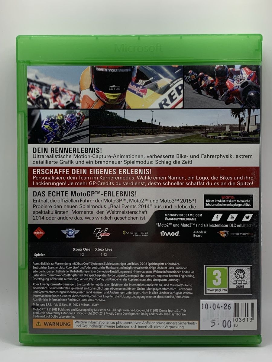 Microsoft Jeux: MotoGP 15 - Xbox One – D'occasion à Ostermundigen par RG-Collector 1