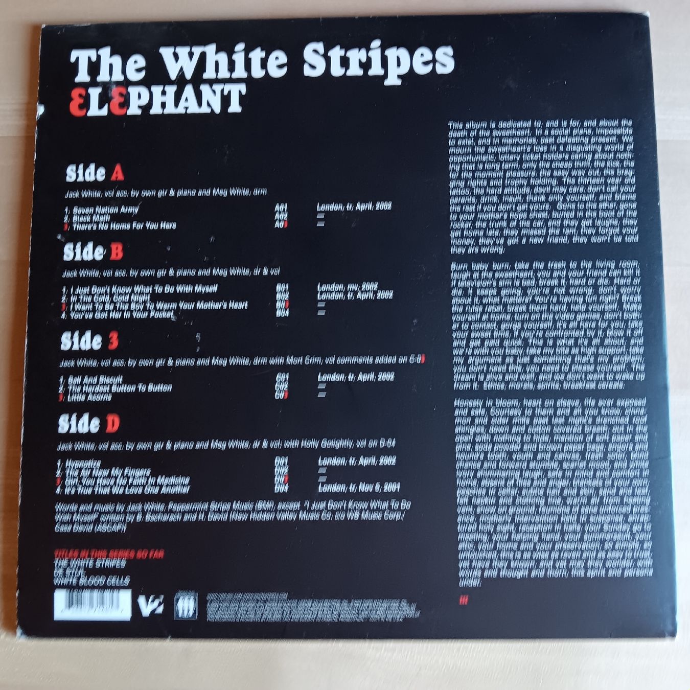 Dischi in vinile: The White Stripes Vinyl Elephant 2003white & red translucent – Usato da Chur venduto da chr_b2cn 2