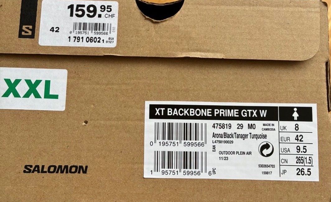 Salomon Scarpe da uomo: Salomon XT Backbone Prime GTX Wanderschuhe - Gr. 42 – Usato da Winterthur venduto da tom_97yf 5