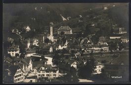Wattwil, Teilansicht mit Strassenpartie