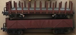 2x Kleinbahn ÖBB Rungenwagen Hochbordwagen