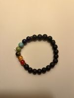 Armband Lava Steine Regenbogen Chakra neu ungetragen