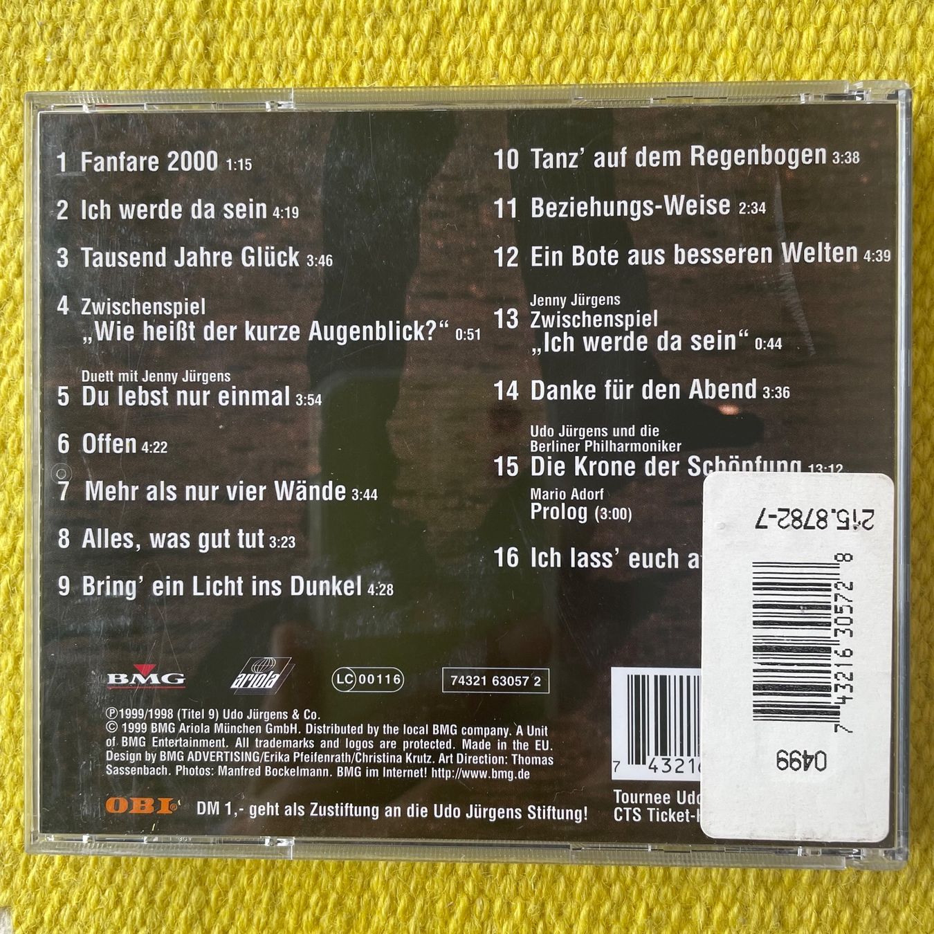 CD: UDO JÜRGENS-ICH WERDE DA SEIN – Usato da Rorschacherberg venduto da CD-Roli 1