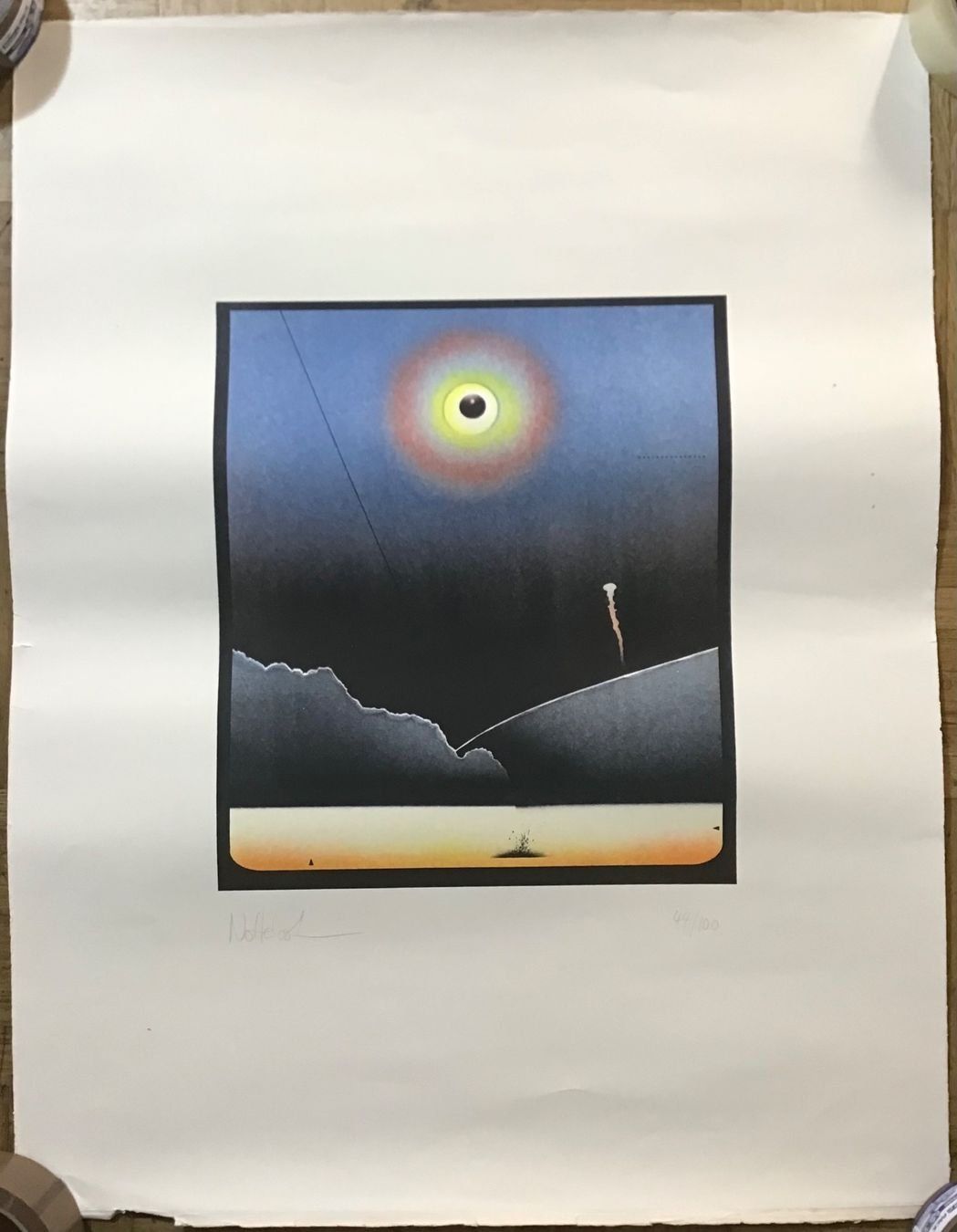 Grafica & Litografie: ANDREAS  NOTTEBOHM 1944  LITHOGRAPHIE SIGNIERT NUMMERIERT – Usato da Gersau venduto da grafik-kunst 1