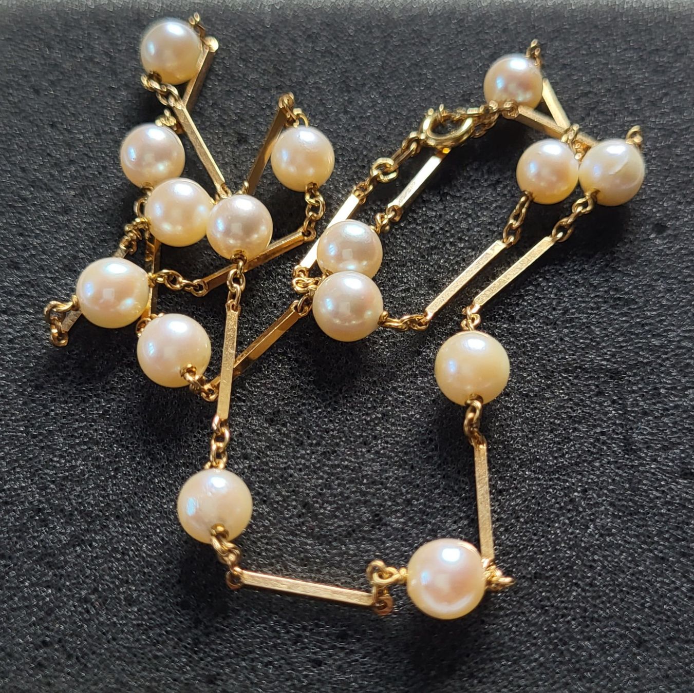 Catenine: Gold 750 Kette Mit Perlen 18 Karat – Usato da Wald ZH venduto da Dasilver 2