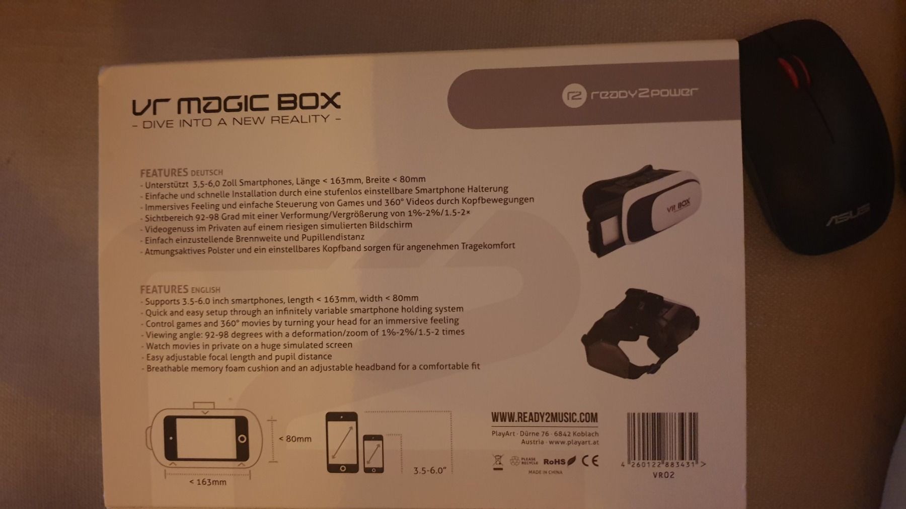 VR Brille: Virtual Reality Smartphone Box "VR Box – Neu (gemäss Beschreibung) aus Wolhusen von bryman 2