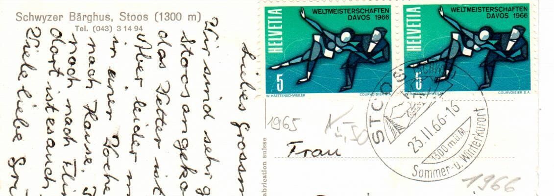 Ansichtskarten: Stoos SZ 1966 – Gebraucht aus Wolhusen von Curver9 1