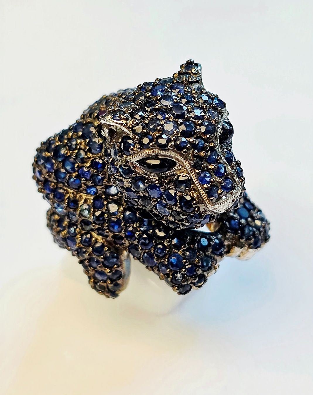 Anelli: Ring Panther blauer Saphir Damen Grösse 57 – Nuovo (secondo la descrizione) da Zürich venduto da adriben