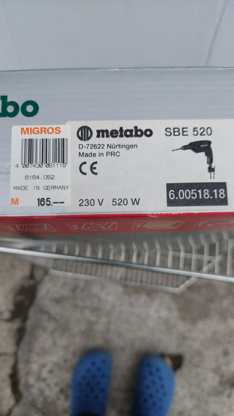 Metabo Trapani: Metabo Bohrmaschine   SBE 520 mit Schnellspanfutter – Nuovo (secondo la descrizione) da Zürich venduto da Frico1 3