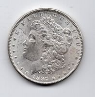 (1038) USA, 1 Dollar 1897, top stgl