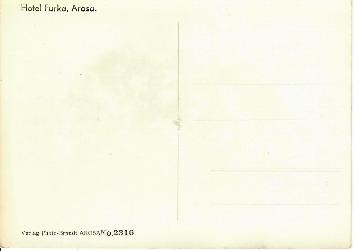 Cartes postales: Hotel Furka - Arosa – D'occasion à Hochdorf par Ziegel-16 1