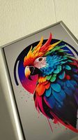 Bild Papagei mit Rahmen