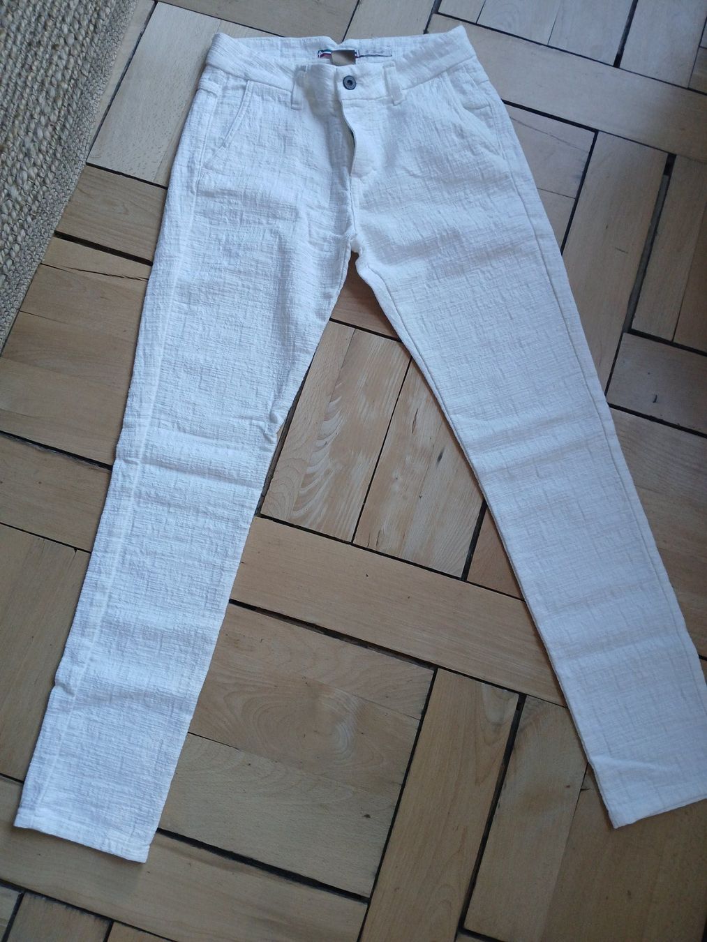 Pantaloni: "Please" Hose, ecru, Baumwolle, Gr.XS – Usato da St. Gallen venduto da g.faessler 1
