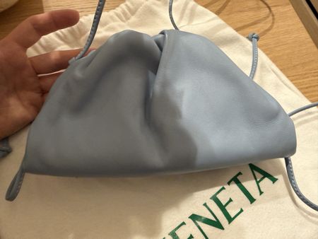 Bottega Veneta Mini Pouch - Light Blue Leather unused