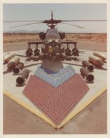 Pressefoto Boeing AH-64A Apache US Army auf Kodak Fotopapier