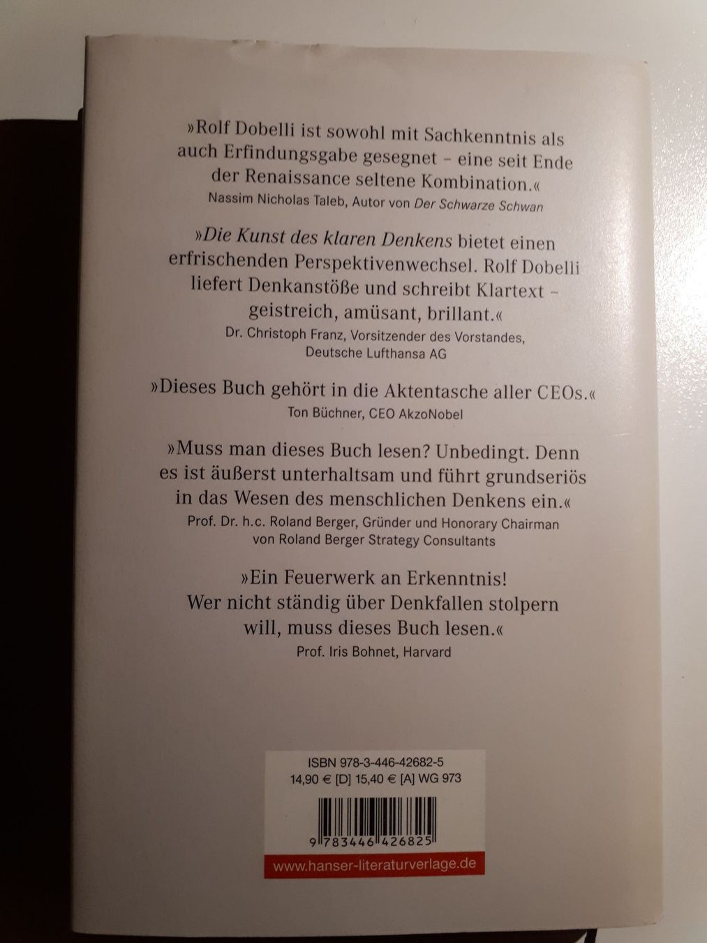 Libri: Dobelli: Die Kunst des klaren Denkens – Usato da Dietikon venduto da Buchantiqdietikon 1