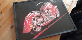 HARLEY DAVIDSON Wandbild mit LED Stand- und Lauflicht