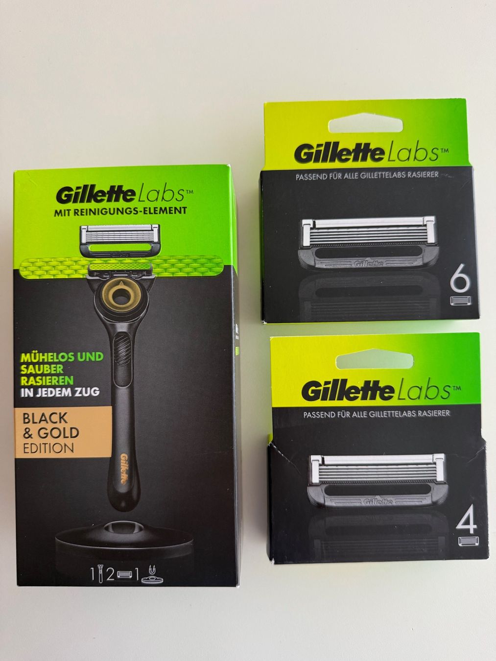 Gillette Rasoi & Lamette da barba: Gillette Labs, rasoir + lames, 13 pcs – Nuovo e nell'imballaggio originale da St-Gingolph venduto da GoldenKeys