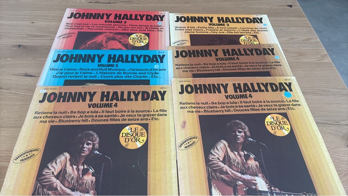Schallplatten: Johnny Hallyday 6x volume disque d’or – Gebraucht aus Courchapoix von Jubo1