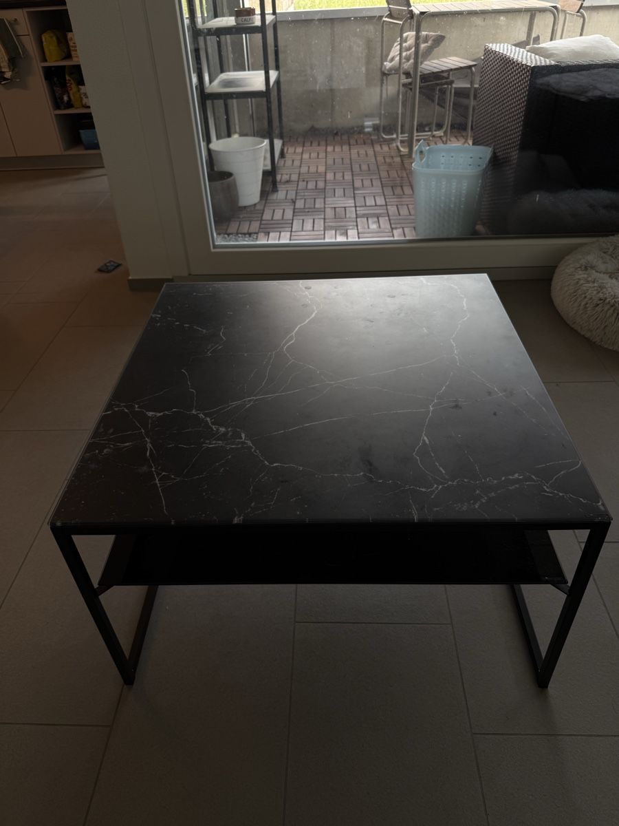 Tavoli: Couchtisch mit Marmor Glasplatte  – Usato da Niederönz venduto da _.sg11._ 2