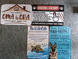 Schild nach Wahl Hund, WC, Toilette, Oma und Opa