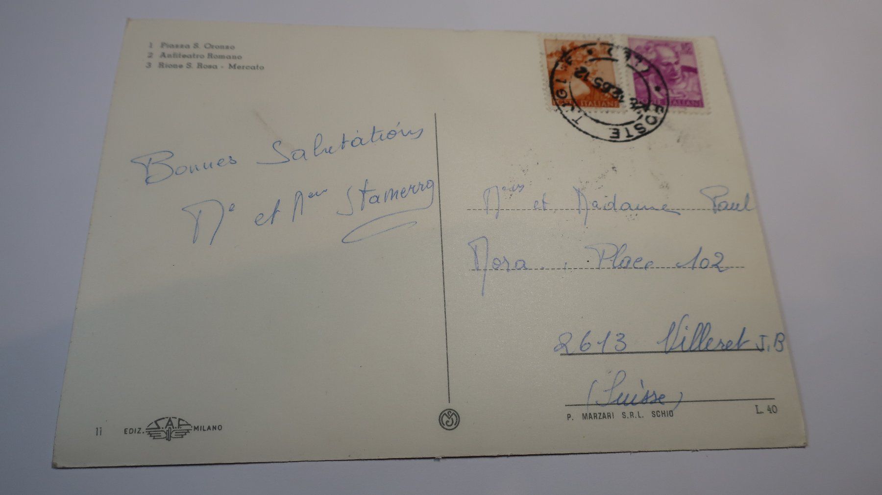 Ansichtskarten: Lecce Multivues 1965 – Gebraucht aus Cormoret von Pascalll2001 3