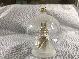 nostalgischer Christbaumschmuck Engel in Kugel