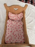 Holz-Bettchen für Puppen mit Herz