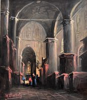 ANTIK Gouache, signiert