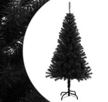Künstlicher Weihnachtsbaum mit Ständer schwarz 150cm