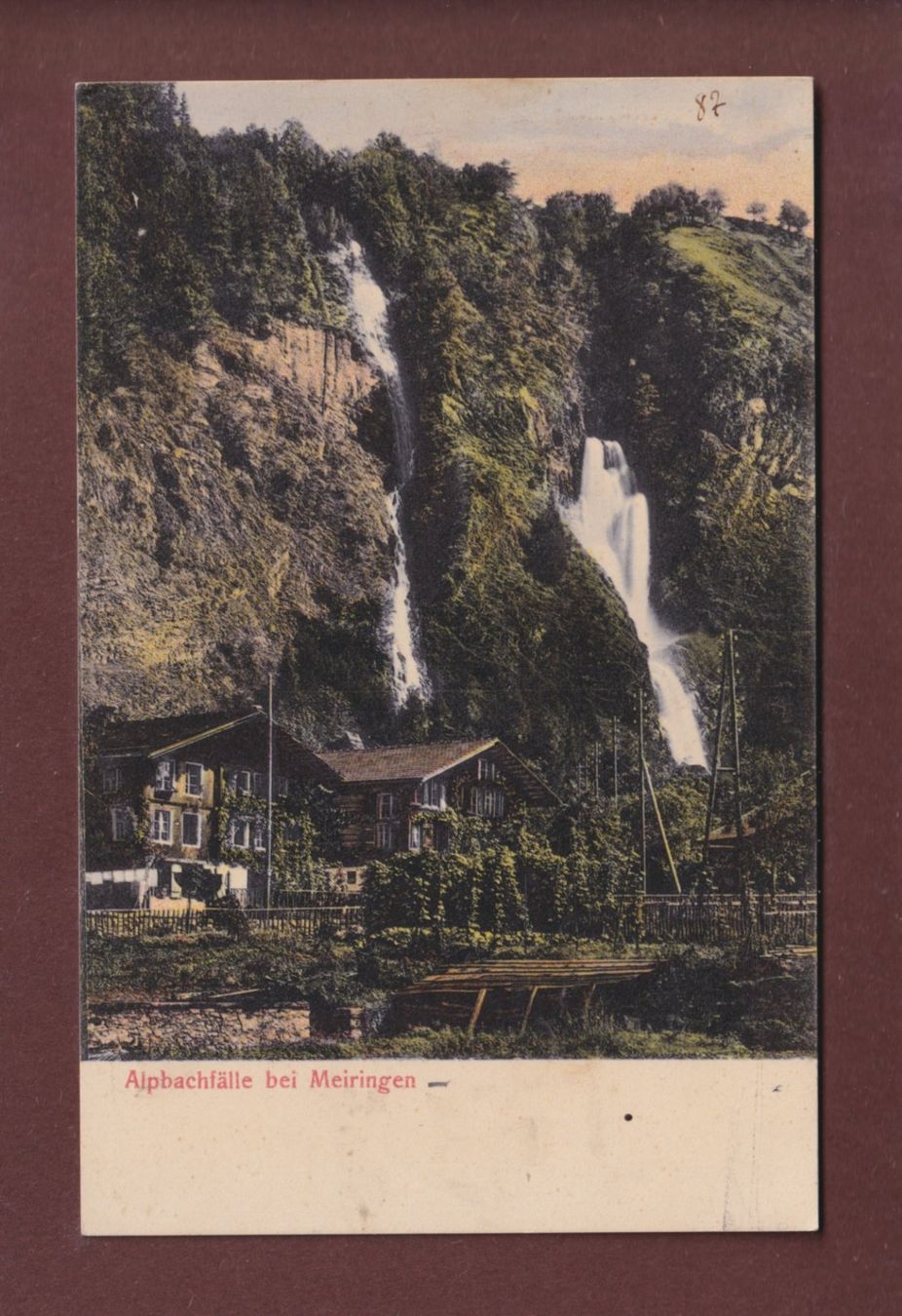 Cartoline postali: Alpbachfälle bei MEIRINGEN – Usato da Pully venduto da nicecards