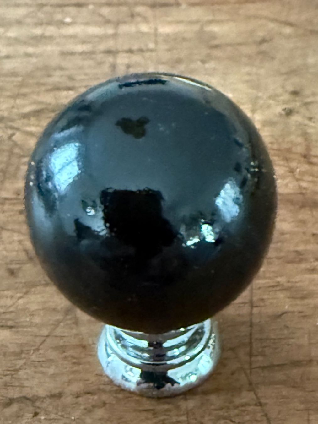 Eisenwaren: MÖBELKNOPF  Glaskugel schwarz – Neu (gemäss Beschreibung) aus Subingen von ArtBead 1