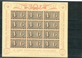 1943 ZH Block gross postfrisch