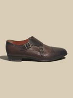 Santoni Double Monk, Sondermodell, braun, Neu, EU 42.5