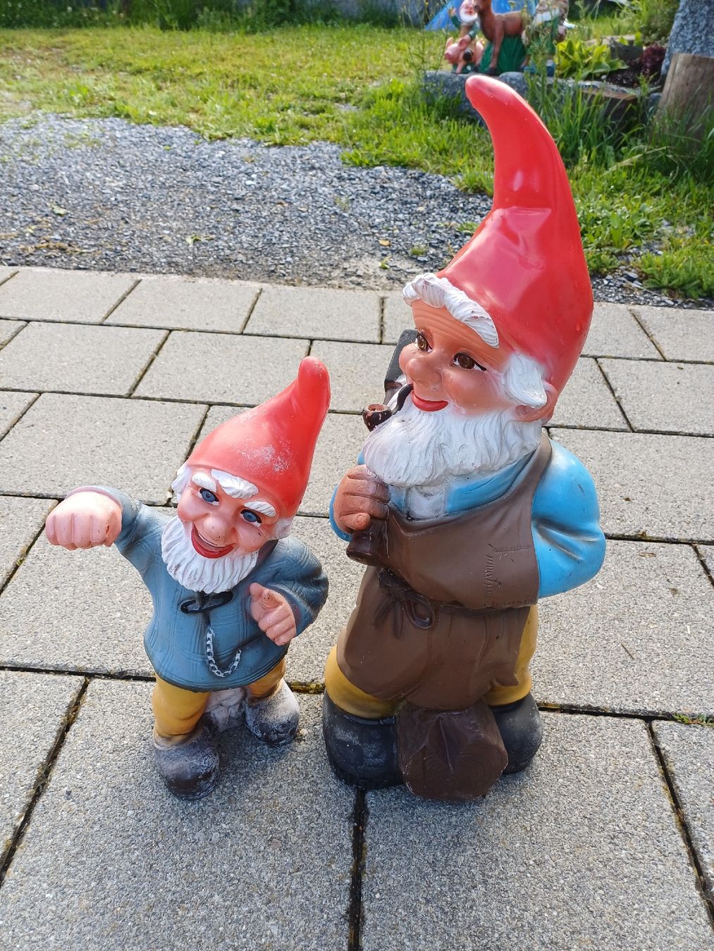 Statuette: 2 Gartenzwerge. 2 er Set .Gut erhalten  – Usato da Zuckenriet venduto da Res. 1