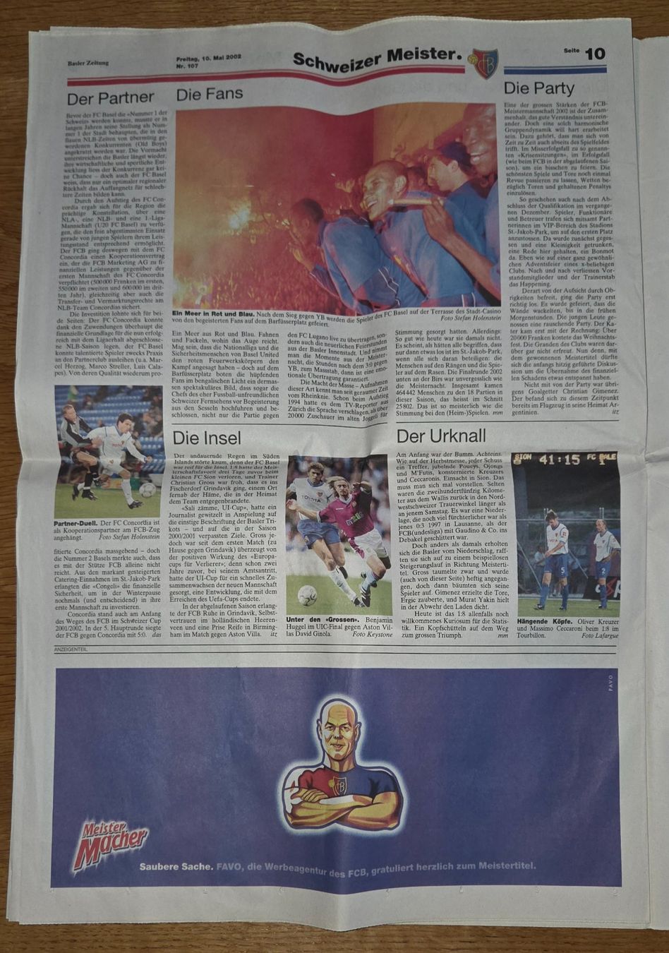 Zeitschriften & Magazine: FC Basel, FCB. BaZinside. Sonderbeilage BAZ. Schweizer Meist – Neu (gemäss Beschreibung) aus Möriken AG von Mavo 3