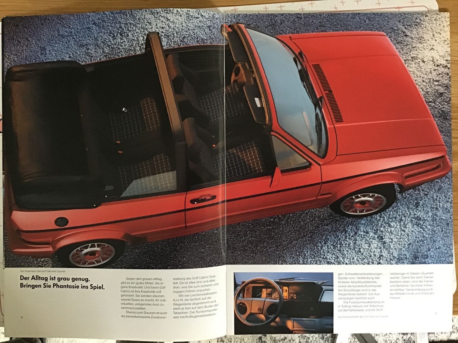 VW Dokumente: VW Golf Cabriolet Verkaufsprospekt 1990 – Gebraucht aus Scherzingen von Starseller62 2