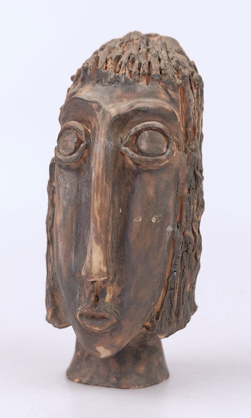 Skulpturen & Statuen: Handgemachte Tonskulptur eines Kopfes – Gebraucht aus Volketswil von brockipfannenstil