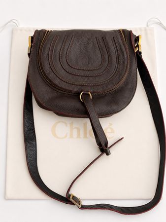 Original Chloé Marcie Medium Satchel Leder Braun inkl. Dust