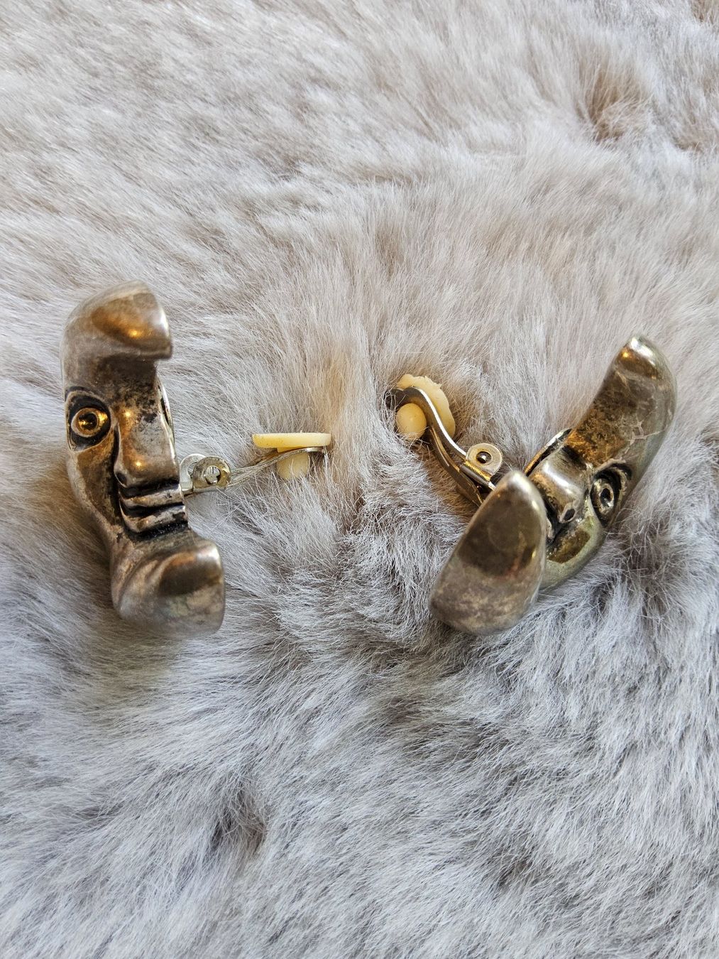 Orecchini pendenti & Orecchini a lobo: Vintage versilberte Halbmond Ohrclips – Usato da Zürich venduto da SciTec 6