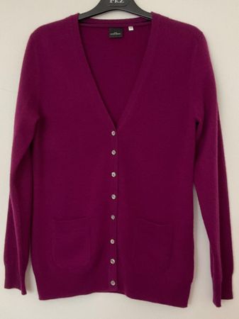 Tolle 100% Kaschmir Strickjacke Cardigan Gr S /M NEU