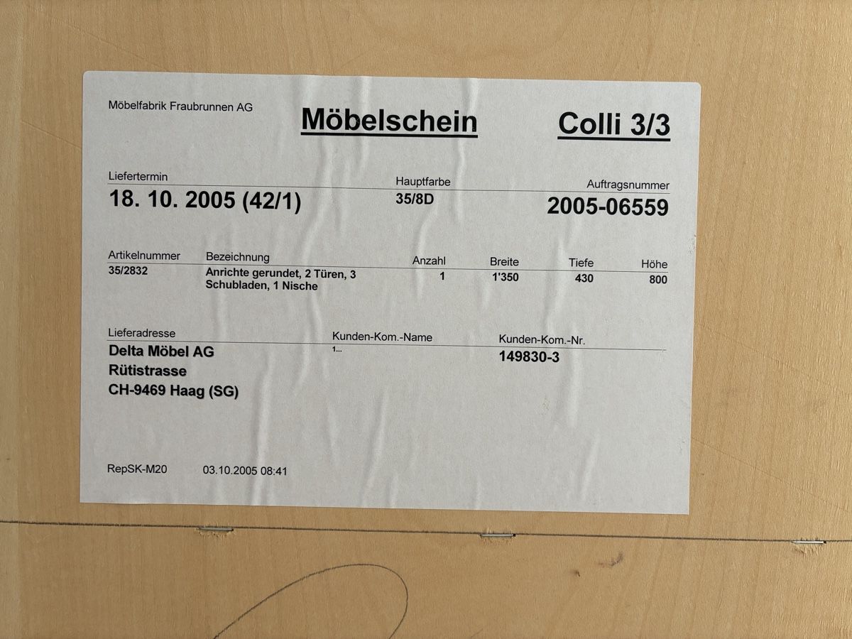 Cassettiere: Sideboard hochwertig Delta Möbel – Usato da Rüthi (Rheintal) venduto da Mandalorianer 4