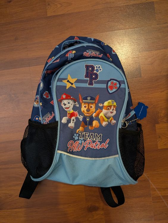 Paw Patrol Kinderrucksack Mit Chase Motiv | 31x24x13 Cm | Gepolsterte Träger | Perfekt Für Kindergarten & Schule